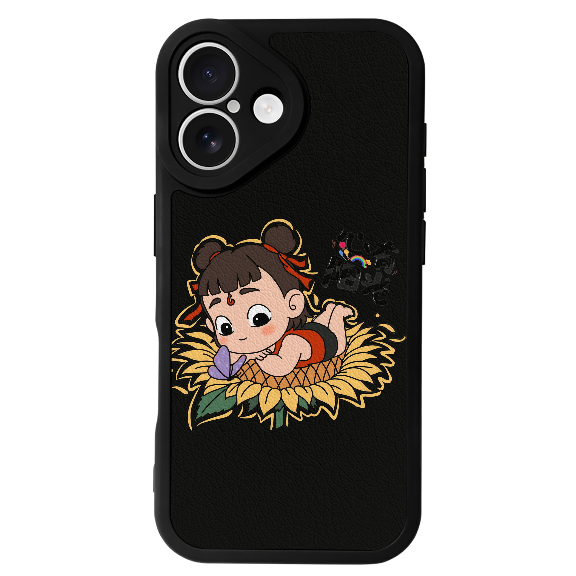（画像用） Ne Zha 2 ナタ 魔童の大暴れ 【iPhone 16シリーズ対応】シリコンスマホケース（レザー調） 材質：シリコン